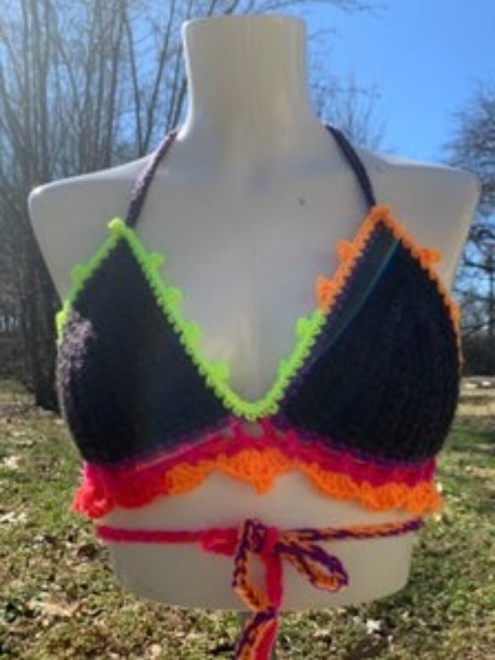 Black Neon Bralette - A/B Cup